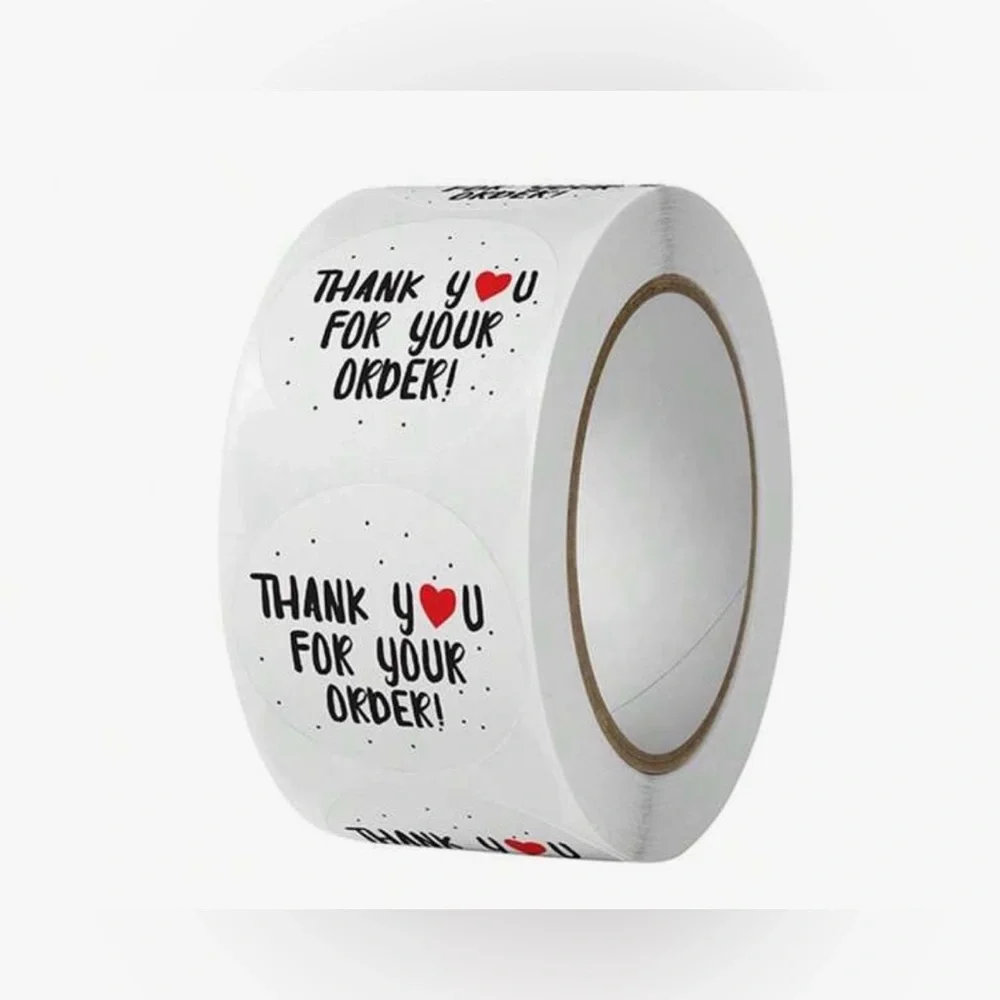 Thank you stickers - 1 roll (500 stickers)